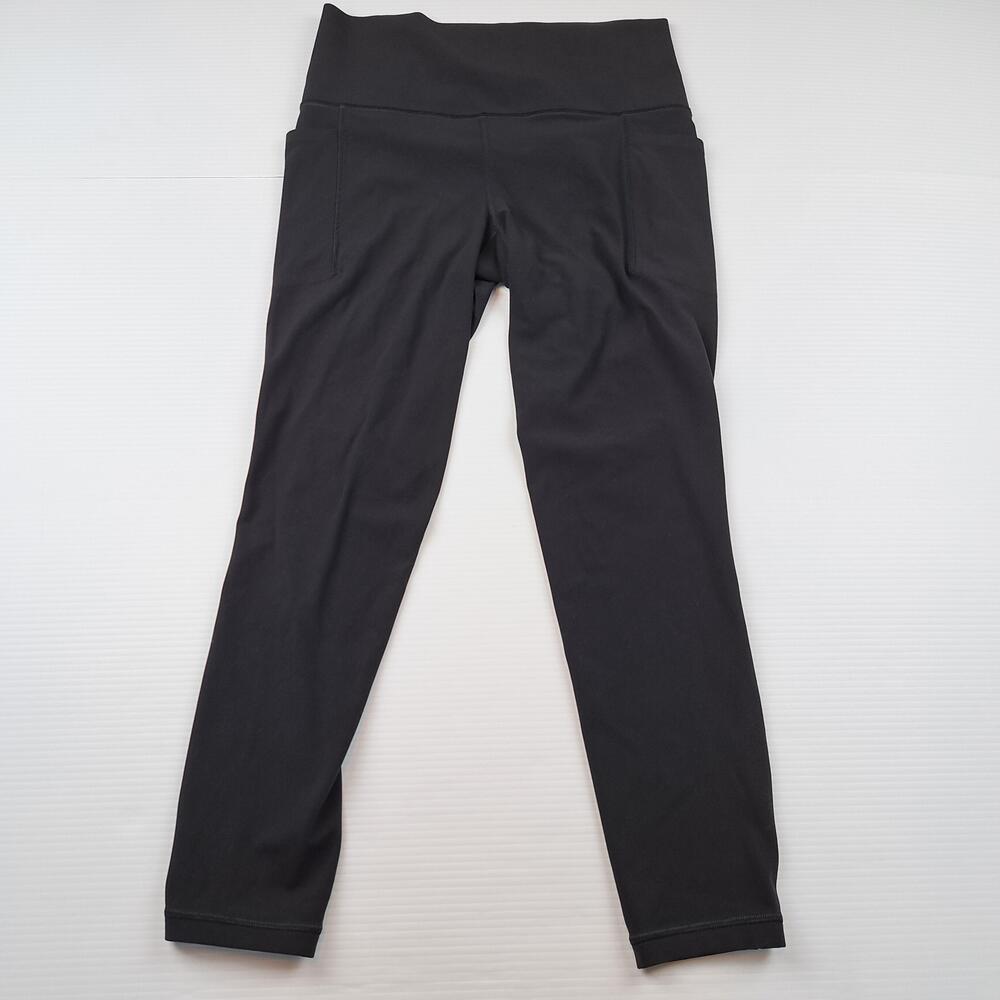 Athleta Leggings Womens Small Black Salutation Stash Tight High Rise Yoga Pants